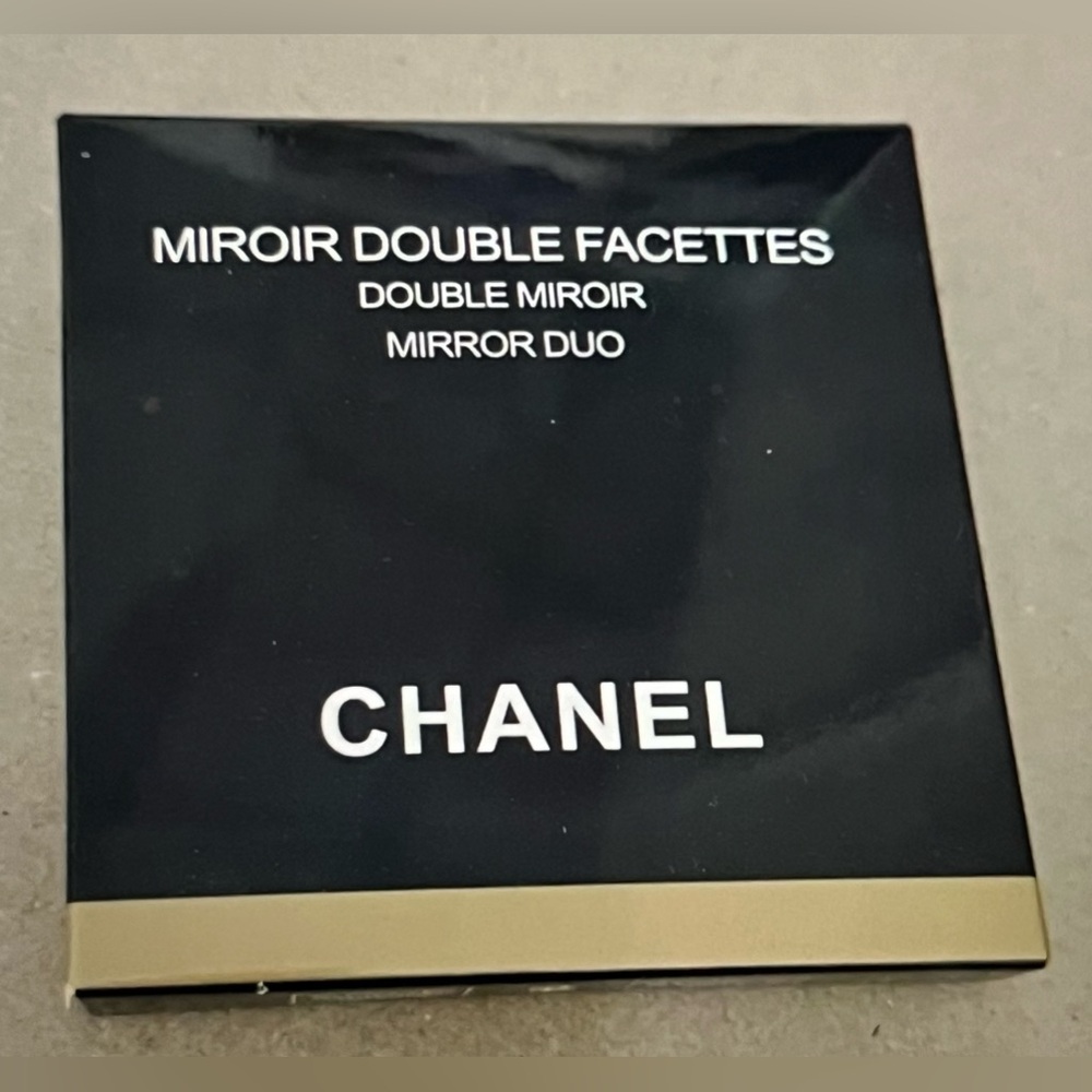 CHANEL MIROIR DOUBLE SIDED Black Slimline Mirror Compact Duo/Velvet Pouc… - Picture 7 of 9